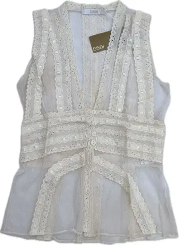 미사용 !아이보리 레이스 슬리브리스 브라질