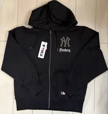 새상품 L 사이즈 MLB 양키스 풀 집업 후드티 블랙
