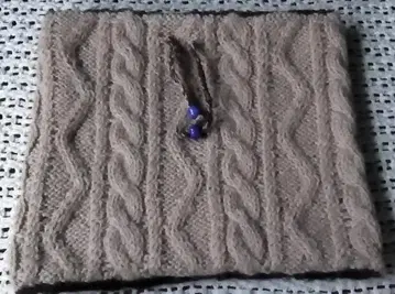 알파카 100% 케이블 짜임 넥워머