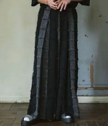 [ Casper John ] 프린지 하카마 슬랙스 S