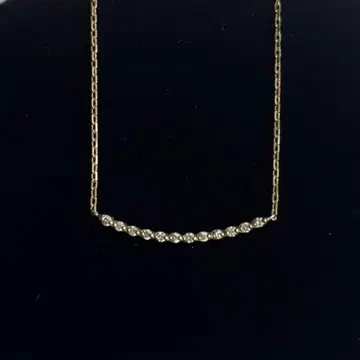 agete 아가트 K10 다이아몬드 목걸이 골드 BOX 포함