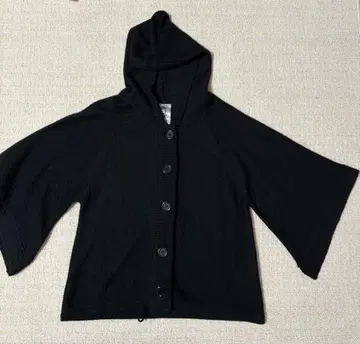 펠리시모 가디건 B.B.E. 후드 부착 블랙