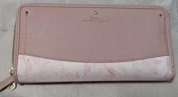 핑크 마블 무늬 장지갑