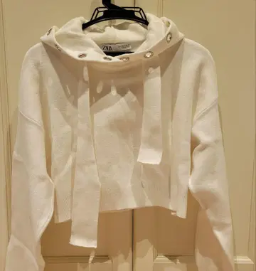 ZARA 크롭 후드티 S