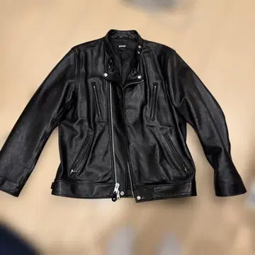 Schott 더블 브레스트 라이더스 양가죽