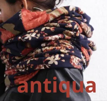 antiqua 안티카 네이비 꽃무늬 스톨 스커트