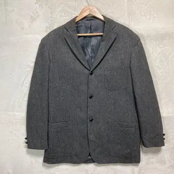 이탈리아제 헤링본 테일러드 자켓 XL 그레이 수트