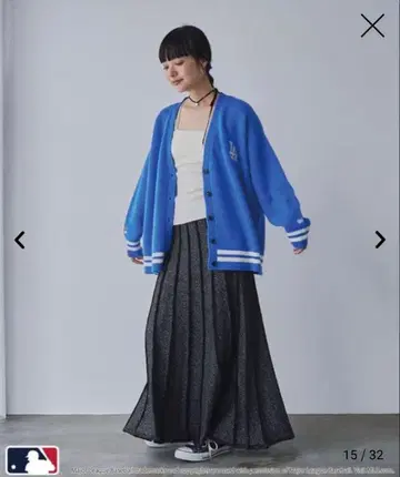 coen MLB 별주 모듬 자카드 로고 니트 가디건