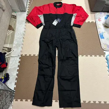 남성용 작업복 블랙 x 레드 4L 택 포함 새상품