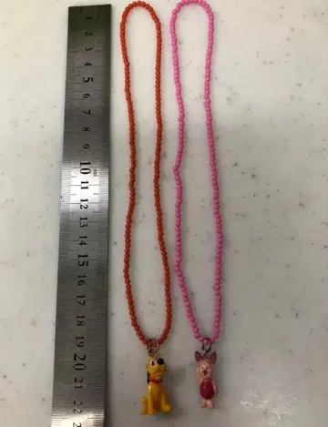 Disney 플루토 & 피글렛 키즈 목걸이 2세트