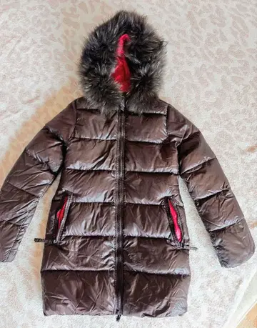 듀베티카 KAPPA 다운 자켓 브라운 안감 핑크 42