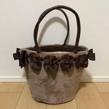 NINA'S 니나스 m petit 아오키 미사코 퍼 리본 백 콜라보