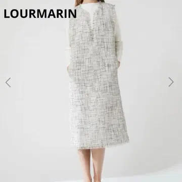 LOURMARIN 룰마랑 믹스얀 트위드 원피스 프린지
