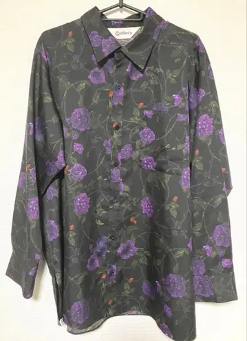 &ellecy 안드엘시 이바라 보라색 셔츠