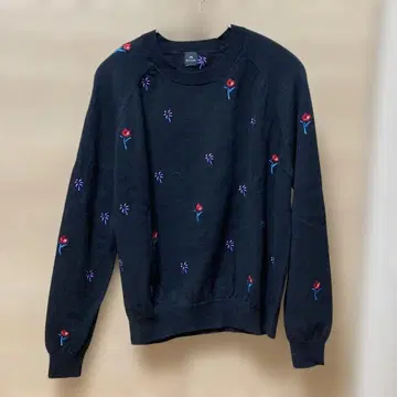 폴스미스 스웨터 블랙 꽃 자수