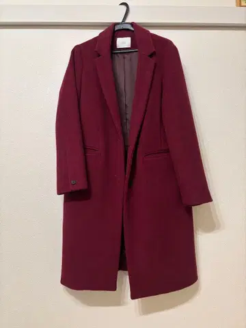 HARE 버건디 2 버튼 체스터 코트