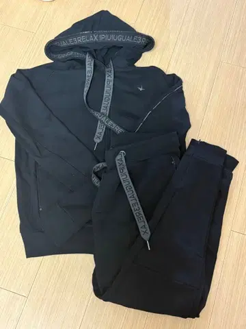 우노피우 스웨트 팬츠 세트 블랙 L 사이즈