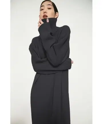 RIM.ARK 패턴 니팅 롱 OP