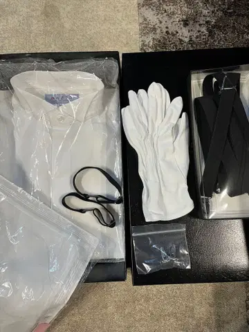 결혼식 아버지 윙카라 셔츠 잡화 5종 세트 L L