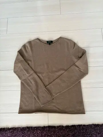 Theory 캐시미어 100% 베이지 긴팔 니트 스웨터 S