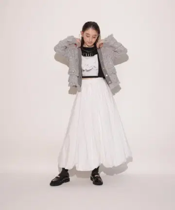 완판템 Rirandture 리랜드트루 벌룬 롱 스커트 화이트