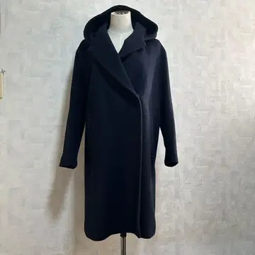 Spick&Span 스픽 앤 스팬 멜톤 후디드 코트 38 다크 네이비