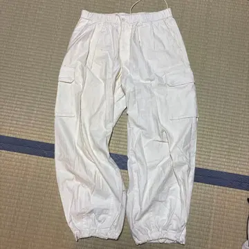DELMILITARY 화이트 카고 팬츠 80s
