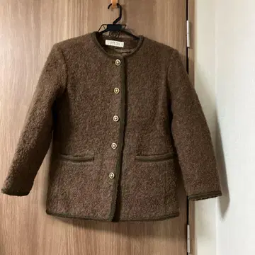 LISBURN 노카라 자켓 브라운 L