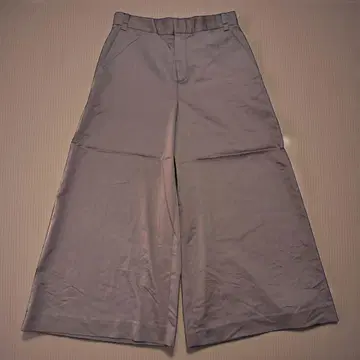 PEGGY LANA 큐프라 혼방 와이드 팬츠 브라운 사이즈 1