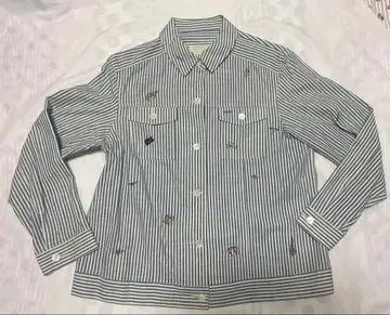 논노 스트라이프 자수 워크웨어 자켓