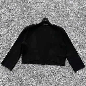FOXEY NY 40 블랙 스퀘어 볼레로 가디건