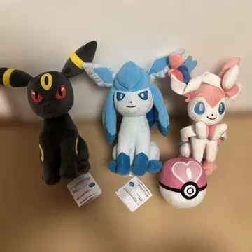 포켓몬 블래키 글레이시아 니피아 러브러브볼 봉제 인형 세트