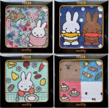 FEILER & 미피 타월 손수건 4개 세트