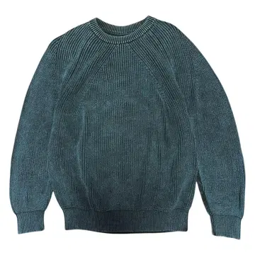 BATONER 페이드 컬러 아이콘 크루넥 DK.GREEN x NAVY