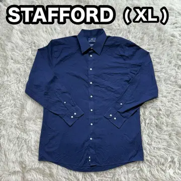 [ STAFFORD ] 빈티지 XL 드레스 셔츠 긴팔 네이비
