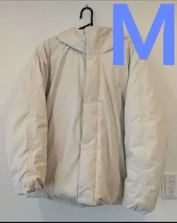 유니클로 퍼프 테크 볼륨 후드티 M 30Natural