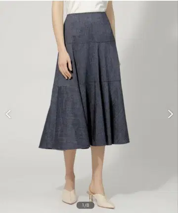 완판템 린넨 레이온 스트레치 플레어 스커트 38 에포카