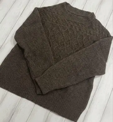 bulle de sabon 브라운 믹스 니트