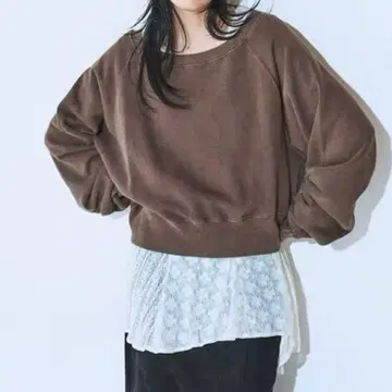 jeanasis 빈티지 우라케 숏 보트넥 풀오버