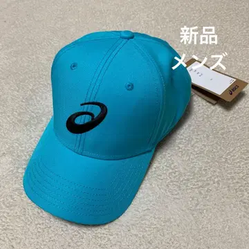 새상품 asics 아식스 캡 모자 블루 블랙 자수 로고 남성용