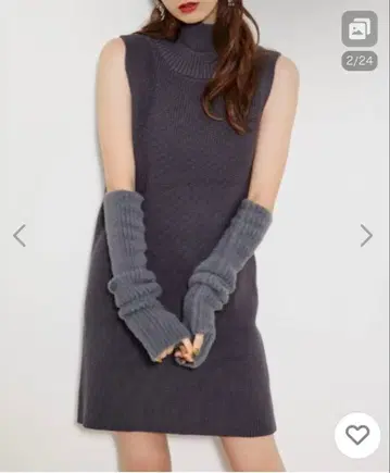 rienda 니트 미니 원피스 그레이