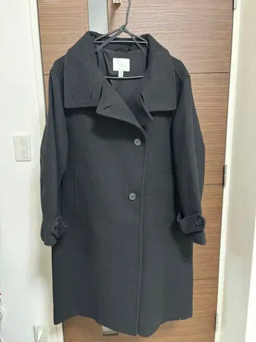 H&M 블랙 롱 코트