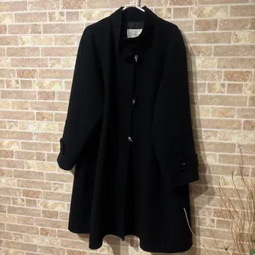 Rosasecclub 울 롱 코트 블랙