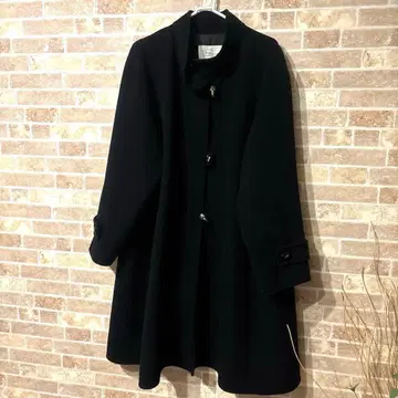 Rosasecclub 울 롱 코트 블랙