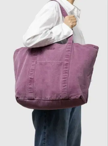 퍼플 토트백 심플한 디자인
