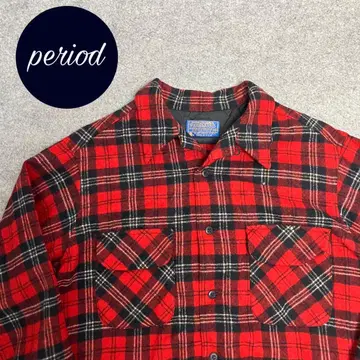 P2751 70s PENDLETON 체크 박스 울 셔츠