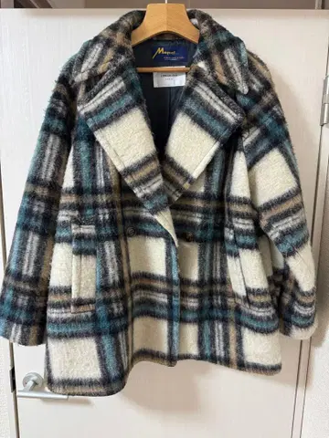 OPAQUE.CLIP Mapel/마페르 울 MIX 체크 무늬 코트