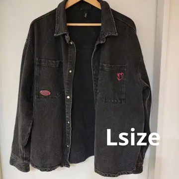 새상품급 H&M 다크 그레이 데님 자켓 L