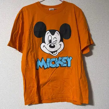 미키마우스 T셔츠 오렌지