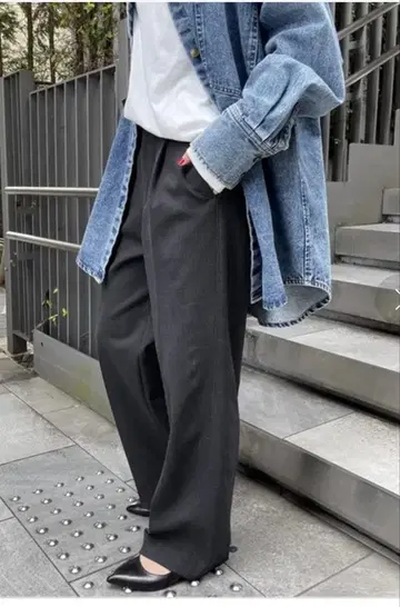 스픽앤스팬 하이브리드 더블 크로스 원턱 팬츠